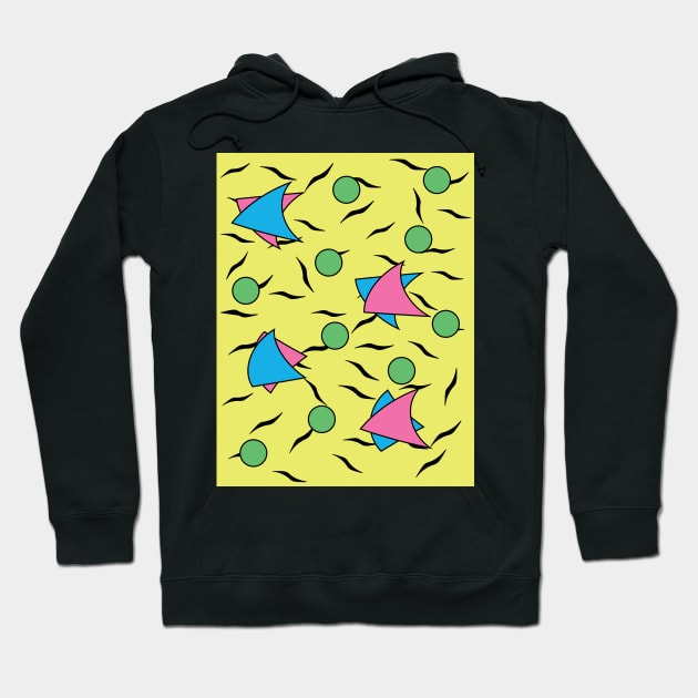 Fun 90's Nostalgic Pattern Hoodie by slice_of_pizzo